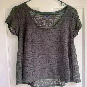Black Crochet lacy top